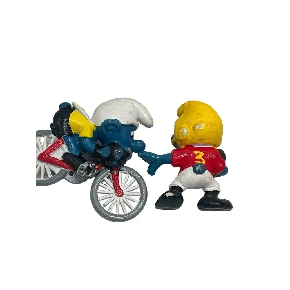 1980’s /1970’s Lot Of 5 Vintage Peyo Smurf Schleich Figures Hong Kong RARE
